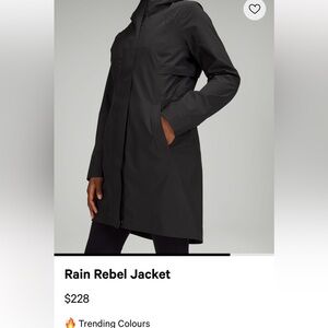 BNWT Lululemon Rain Rebel black jacket